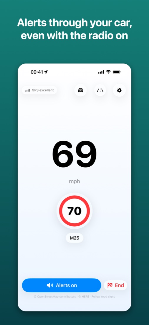 69 mph in a 70 limit on the M25